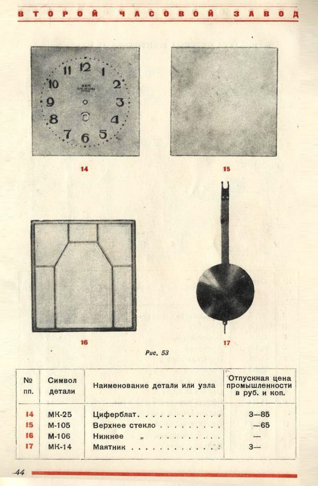 Каталог часы и часовая фурнитура 1940 год. 45